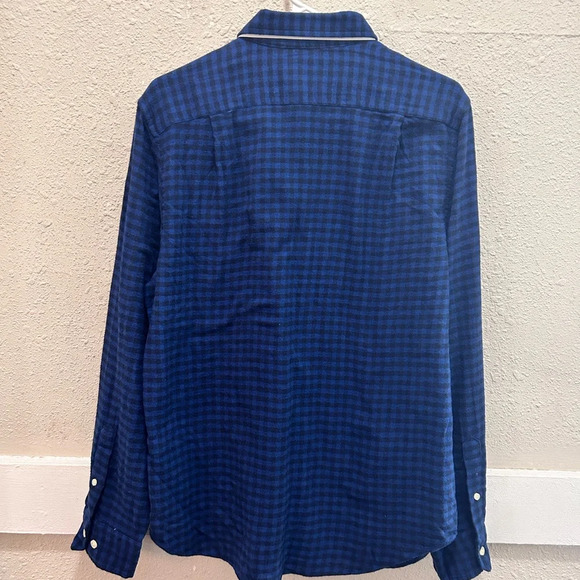 Nautica Men’s Shirt Flannel Blue Check Button Up Plaid Sz. M - Picture 3 of 5